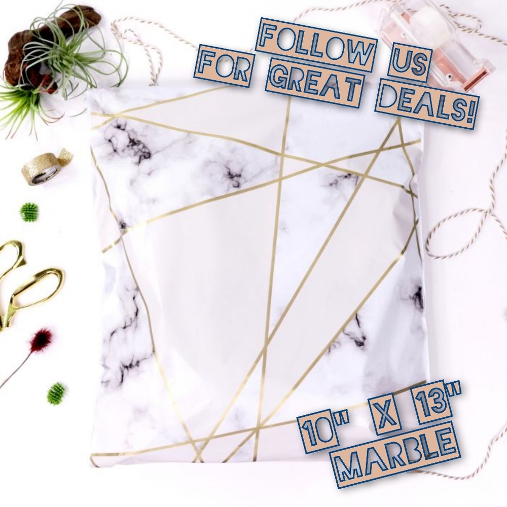 100 Marble Designer Envelopes 10x13 Poly Mailers